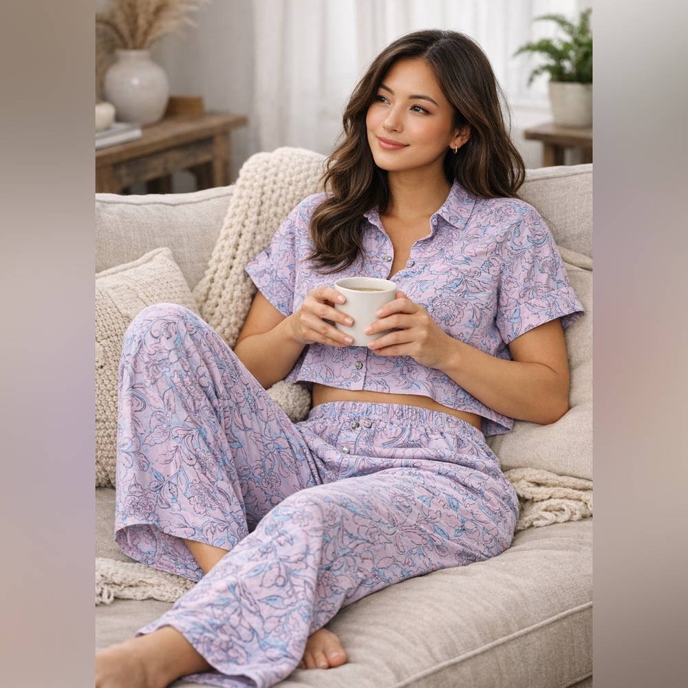 NWT Free People Intimately Lavender Pajama Set - Picture 3 of 8